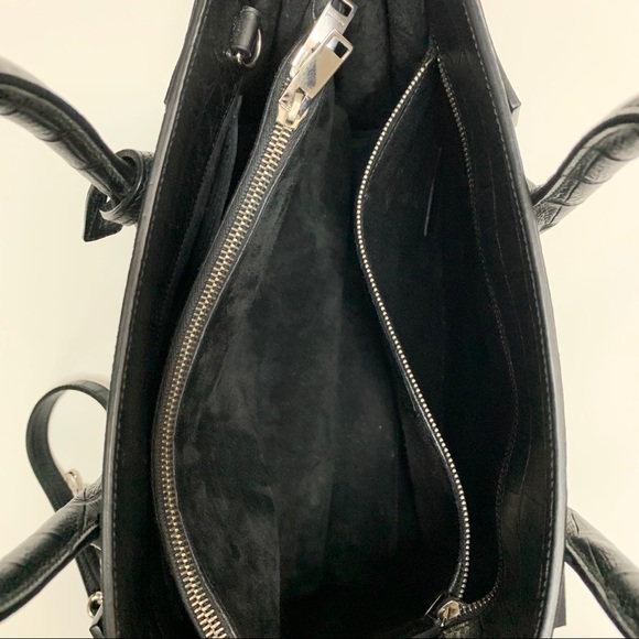 Saint Laurent Small Croc Embossed Sac de Jour - Picture 12 of 14